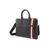 Bally Кожаный портфель с карманом на молнии в полоску Мужские сумки Черный 6218262