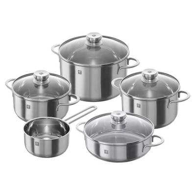 Набор Кастрюль - ZWILLING - Twin Nova - Нержавеющая Сталь - 5 Предметов - Стеклянная Крышка