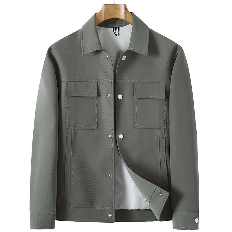 Light Luxury Spring Thin Jacket Men's Short Cargo Coat New Spring and Autumn Casual Lapel Men's Coat