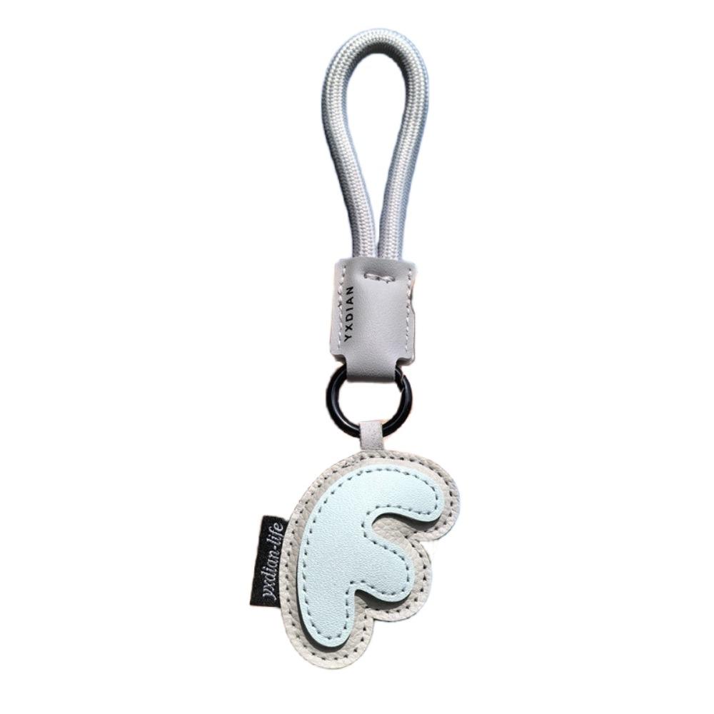 PU Leather 26 Letter Keychain Sweet Lucky Letter Pendant Fashion Alphabet Key Holder Boy