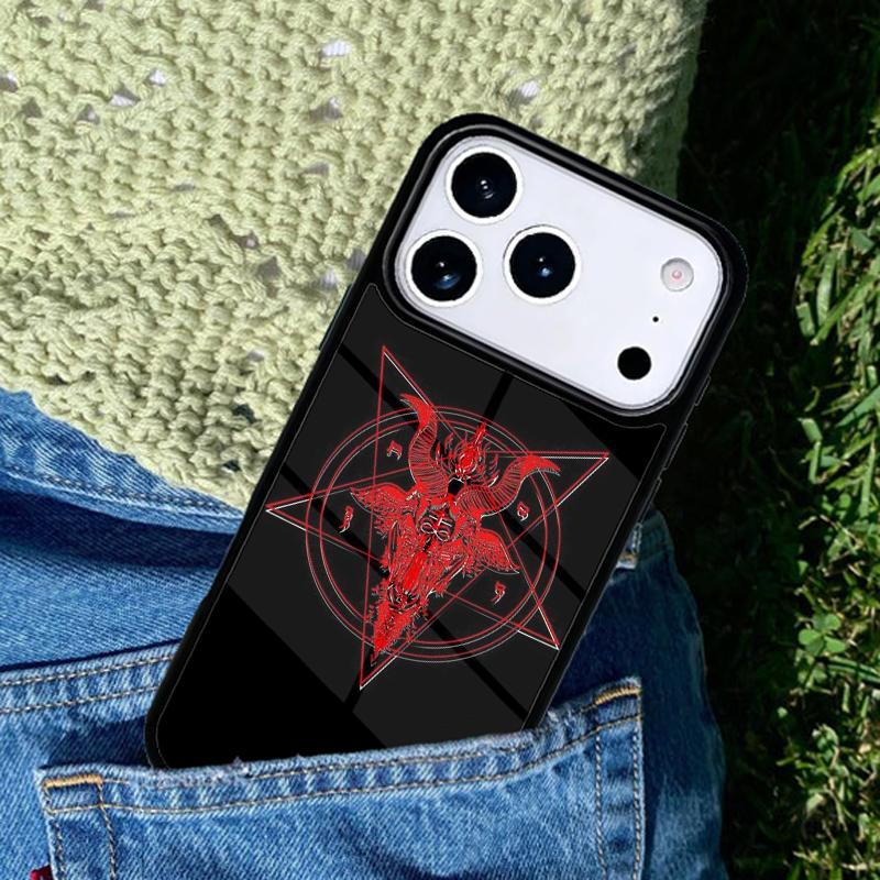 Pentagram 666 Demonic Satanic mobile phone case Compatible with IPhone 17 16 15 14 13 12 11Pro Max 17 Air cover