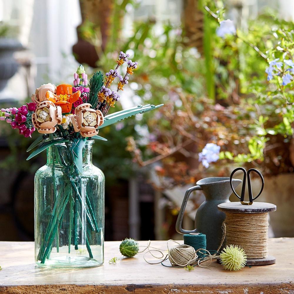 Стиль Роза Цветок Строительные блоки - Улучшающий настроение опыт сборки, Украшение для дома и стола, Идеальный подарок на День святого Валентина