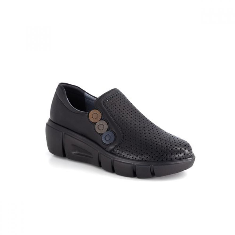 VAINER Женские мокасины с перфорацией S Comfort Черные 346f0v1ba
