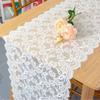 Белое кружево настольная дорожка маленький цветок длинная кружевная скатерть украшение домашнего обеденного стола тумба под телевизор обувной шкаф шкаф-ведро накидка