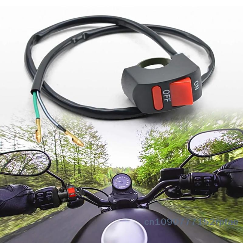 {NN72} Motorcycle Handlebar Flameout Switch Motorbike ON OFF Button For Moto Bike Headlight Signal Lamp Universal Control Button