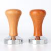 Stainless Steel Coffee Tamper, 51/53/58mm, Wooden Handle, Solid Powder Distributor