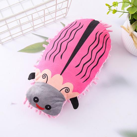 Yousheng Mop Insect Squeaky Plush Dog Toy Ladybug Caterpillar Shape Stuffed Crinkle Puppy Chew Toy for Small Dogs