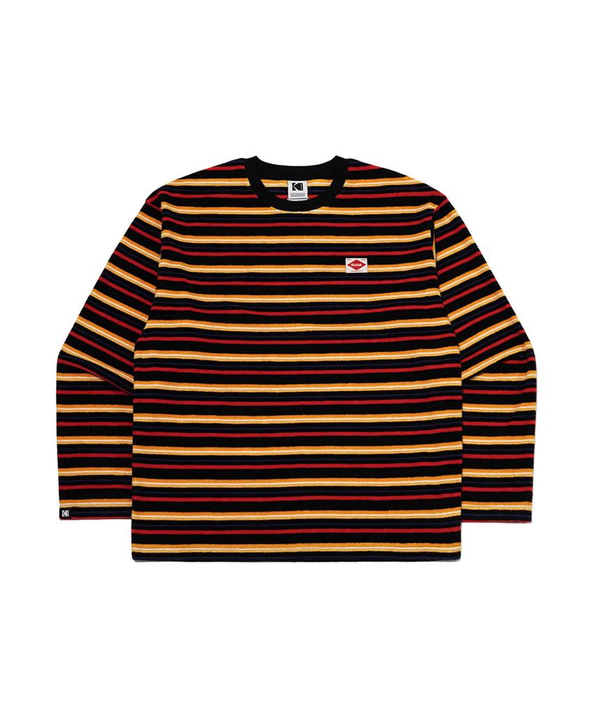 KODAK Striped Terry Long Sleeve T-Shirt Black