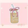 Iced Coffee Girly ~ Наклейка для ноутбука ~ Наклейка на стакан ~ Наклейка Iced Coffee