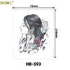 Kirin Lion Fox Totem Flower Tattoo Sticker – Waterproof & Customizable Realistic Design
