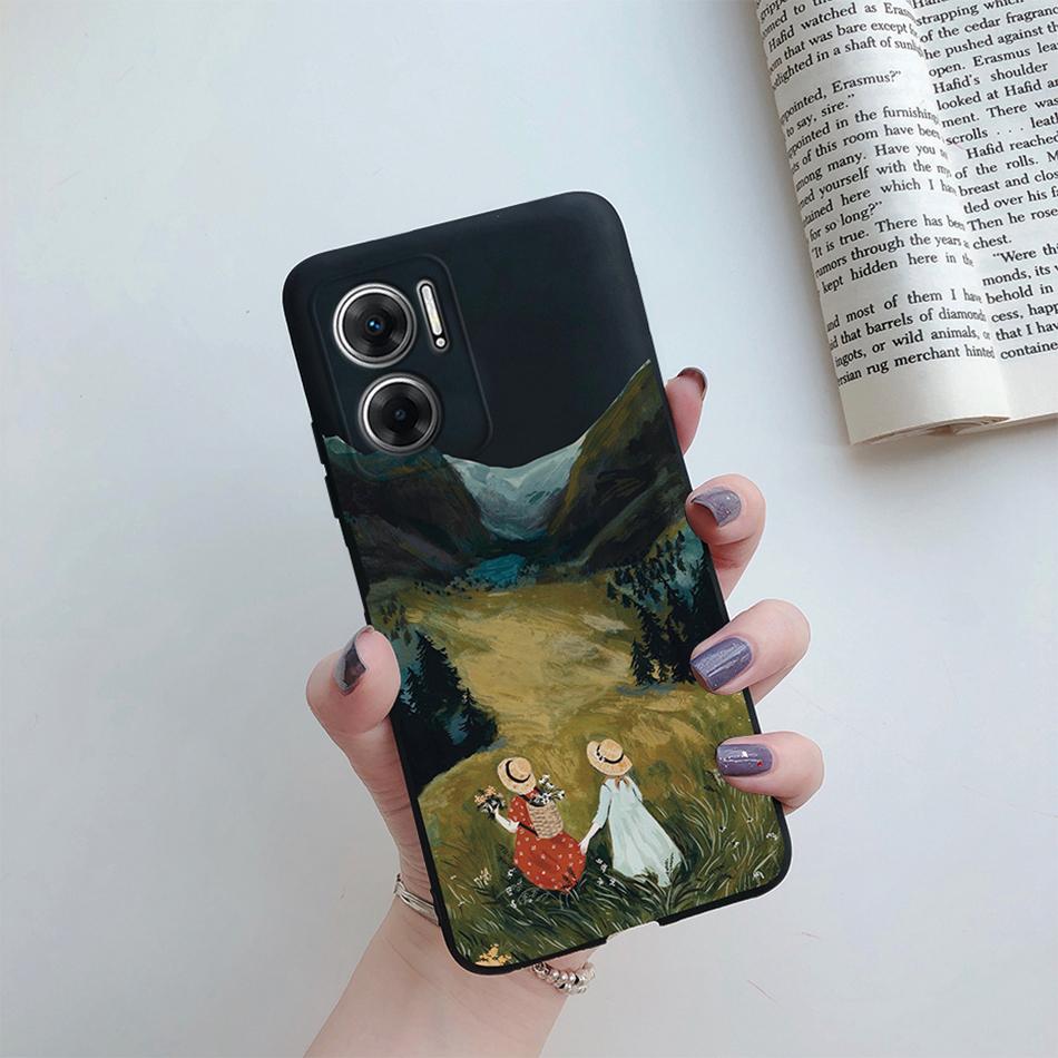 Чехол для Xiaomi Redmi Note 11e 2022 Чехол Крутой Мужской Черный Дракон Мягкий Силикон ТПУ Чехлы для Телефона для Redmi Note 11E 5G Чехлы Fundas