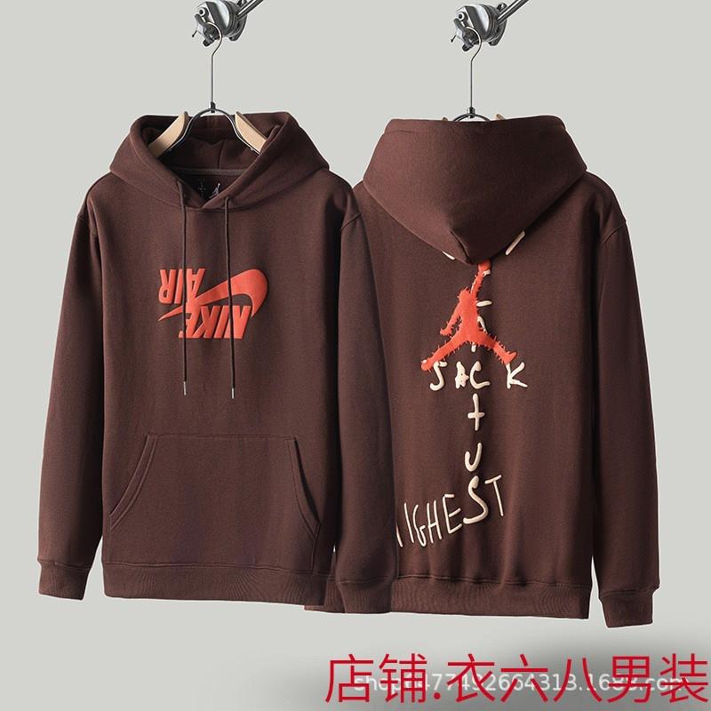 Mens Oversized Hooded Sweatshirt With Reversed Hook Print Loose Fit Cotton Pullover Fall Streetwear