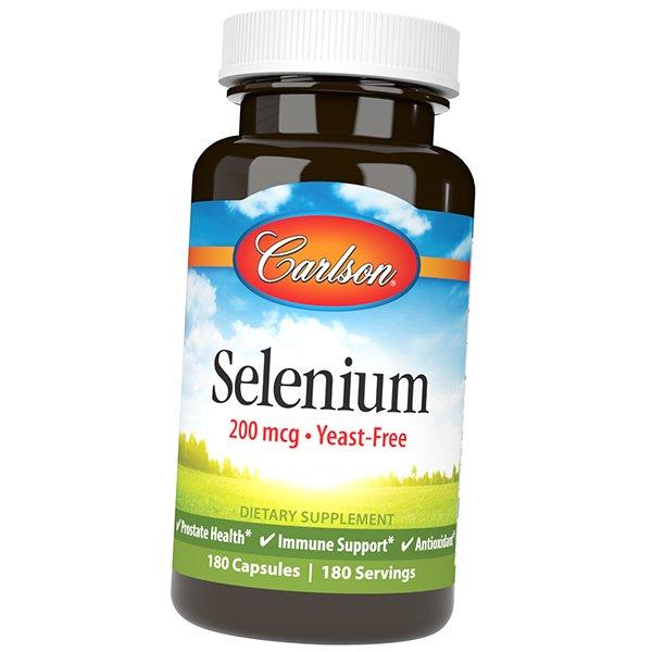 Селен, Бездрожжевой L-Селенометионин, Selenium 200, Carlson Labs  60капс (36353066)