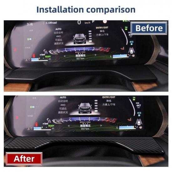 1x Carbon Fiber Central Dashboard Meter Cover Trim for Jeep Grand Cherokee +