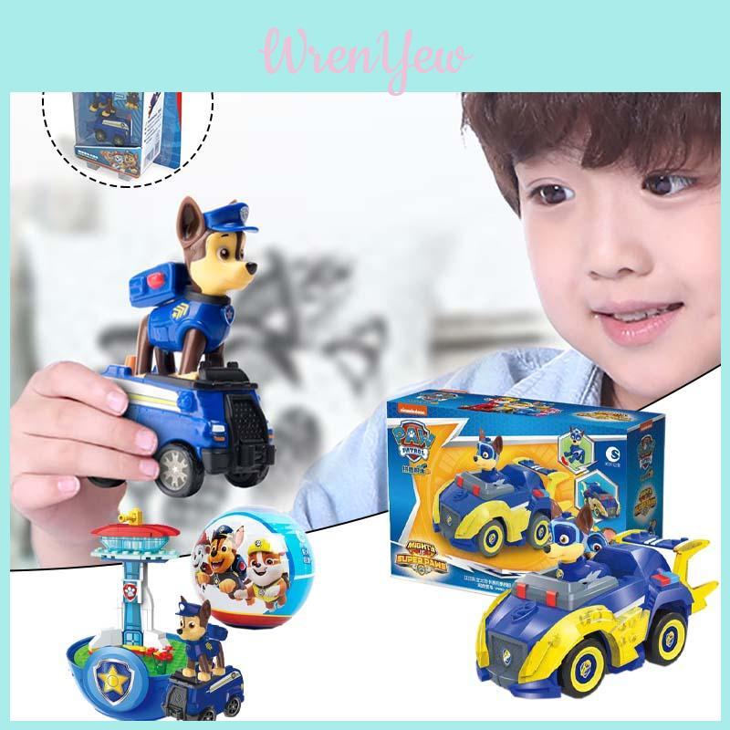 Paw Patrol Pullback Car Toys With Building Blocks For Kids**