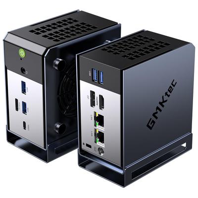 GMKtec AI Mini PC Оснащен AMD Ryzen AI 9-12 32 ГБ LPDDR5X 7500 МГц 1 ТБ PCIe SSD Совместим с Windows 11 Pro 3 экрана 8K выход Два порта
