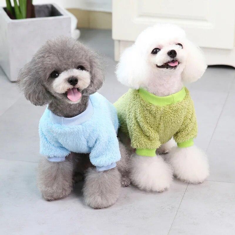 Warm Plush Pet Clothes for Small Dogs Cat Vest Coat Fleece Pet Dog Outfits Chihuahua Yorkies Shih Tzu Pug Costumes Clothing