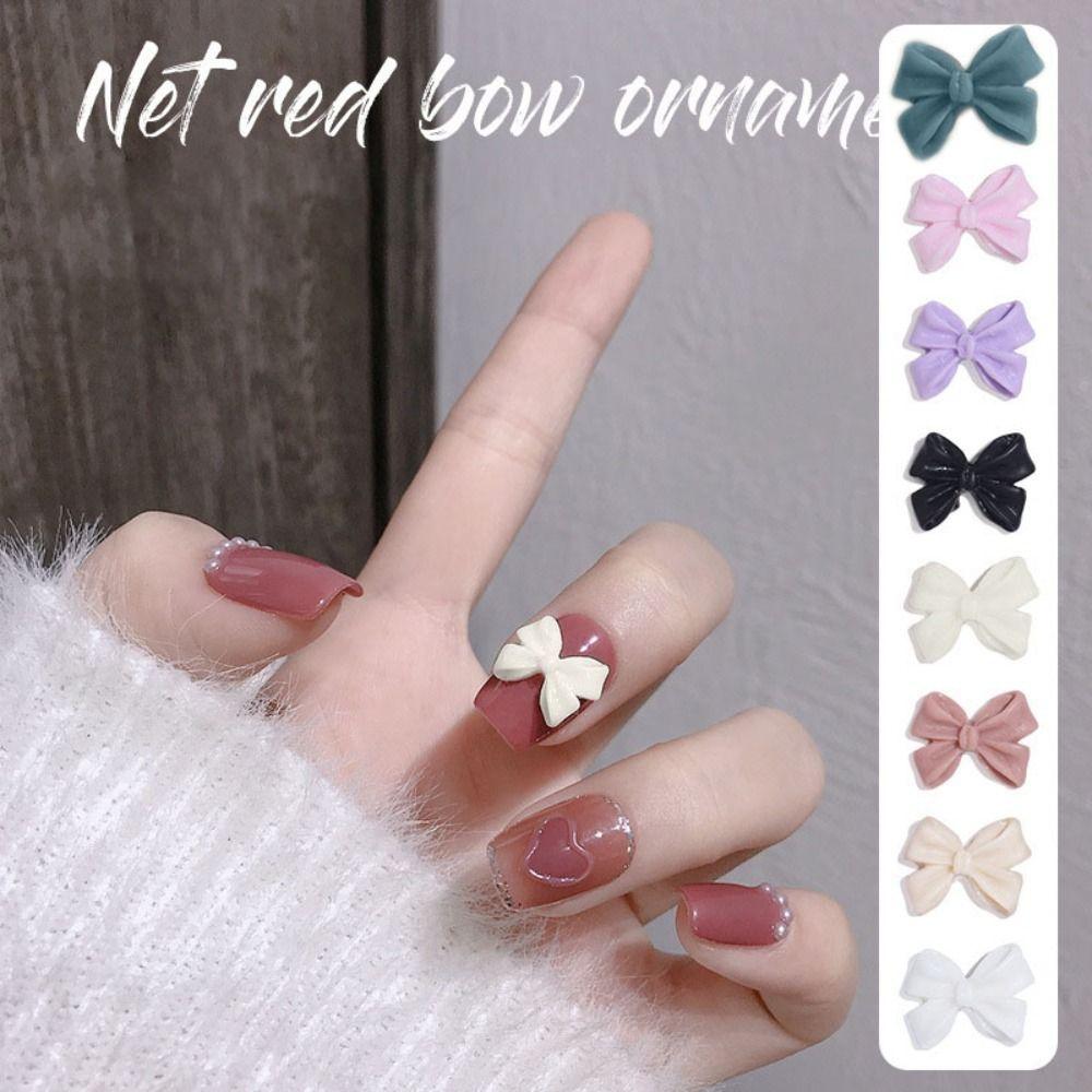 10PCS Bow Accessories Supplies 3D Rhinestone New Manicure Design  Hairclip