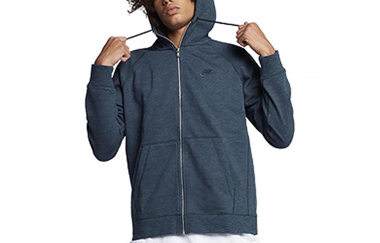 Nike Толстовки Мужские Глубокий Морской Синий С Капюшоном Умеренный Обычный 805058-454