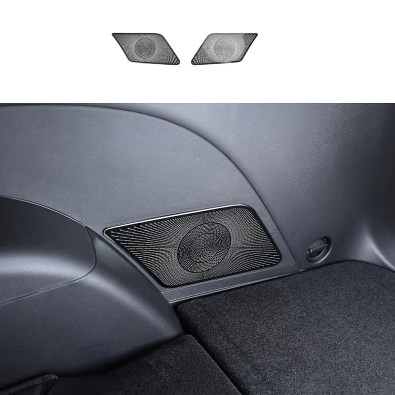 For Hyundai Palisade LX3 2026 LHD Silver Black Stainless Steel Rear Speaker Horn Cover Decorative Auto Accessories