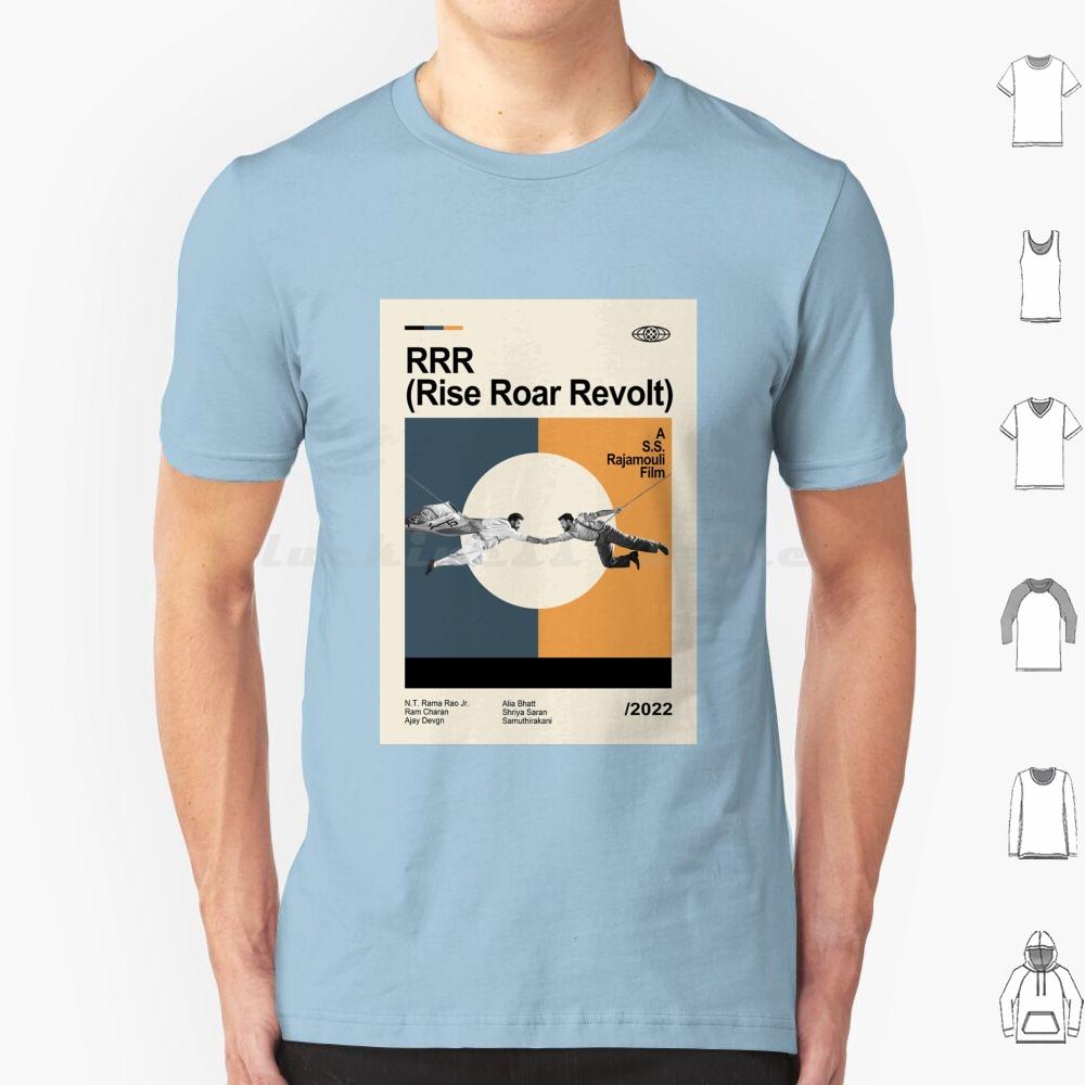 Rrr Rise Roar Revolt Movie T Shirt Big Size 100 Cotton Rrr National Forest Telugu Ntr Rrr Movie Tollywood Bollywood Ram