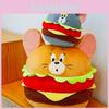 And Tom Jerry Burger Shaped Plush Toy Cute Cartoon Doll Kids Birthday Gifts