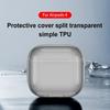 Мягкий чехол из ТПУ, ударопрочный чехол для беспроводных наушников с карабином, прозрачный чехол, защита от падения для Apple Airpods 4 2025