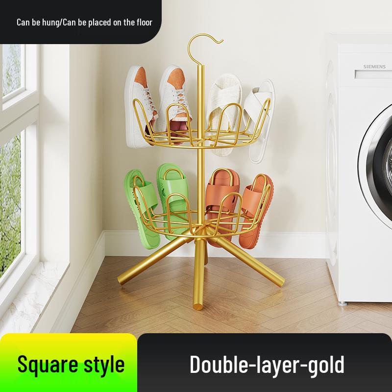 Multi-functional Floor-Standing Shoe Rack with Water Tray and Universal Wheels for Outdoor Balcony Use.