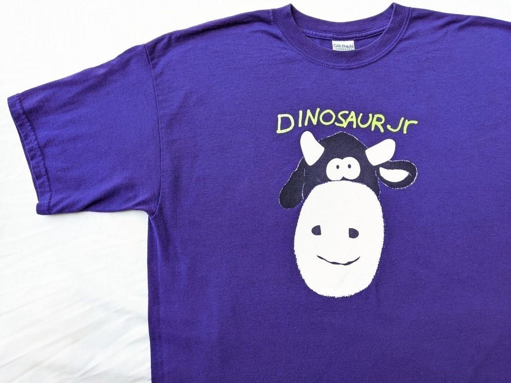 Футболка с логотипом группы Dinosaur Jr 2005 Tour Gildan фиолетовая корова концертная мужская XL 16D687 Унисекс футболка