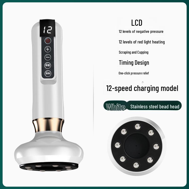 Электрический меридианный скребок и массажер для баночного массажа с интеллектуальным всасыванием