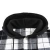New Hooded Men's Plaid Shirts Long Sleeved Casual Flannel Loose Coat Fashion Street Style Men's Sports Shirt Jacket Male Clothes