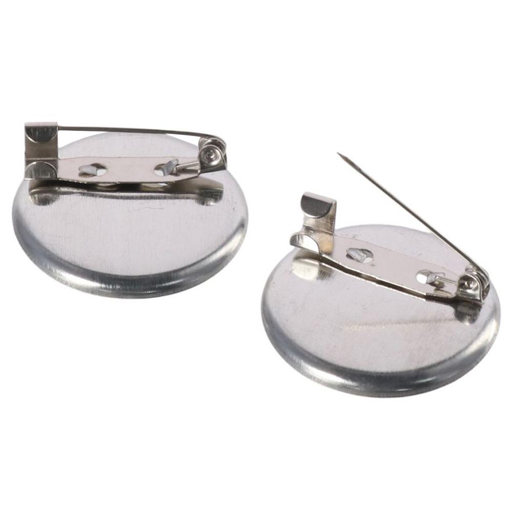 100pcs 100pcs Brooch Clasps Pin Disk Base 30MM Disc Blank Flat Trays Flat Round Brooch Pin Women