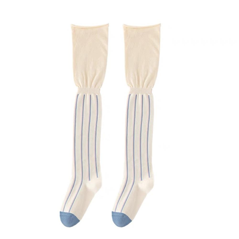 Loose Mouth Thigh High Socks Vertical Stripes Knee Length Stockings New Over Knee Stockings Women