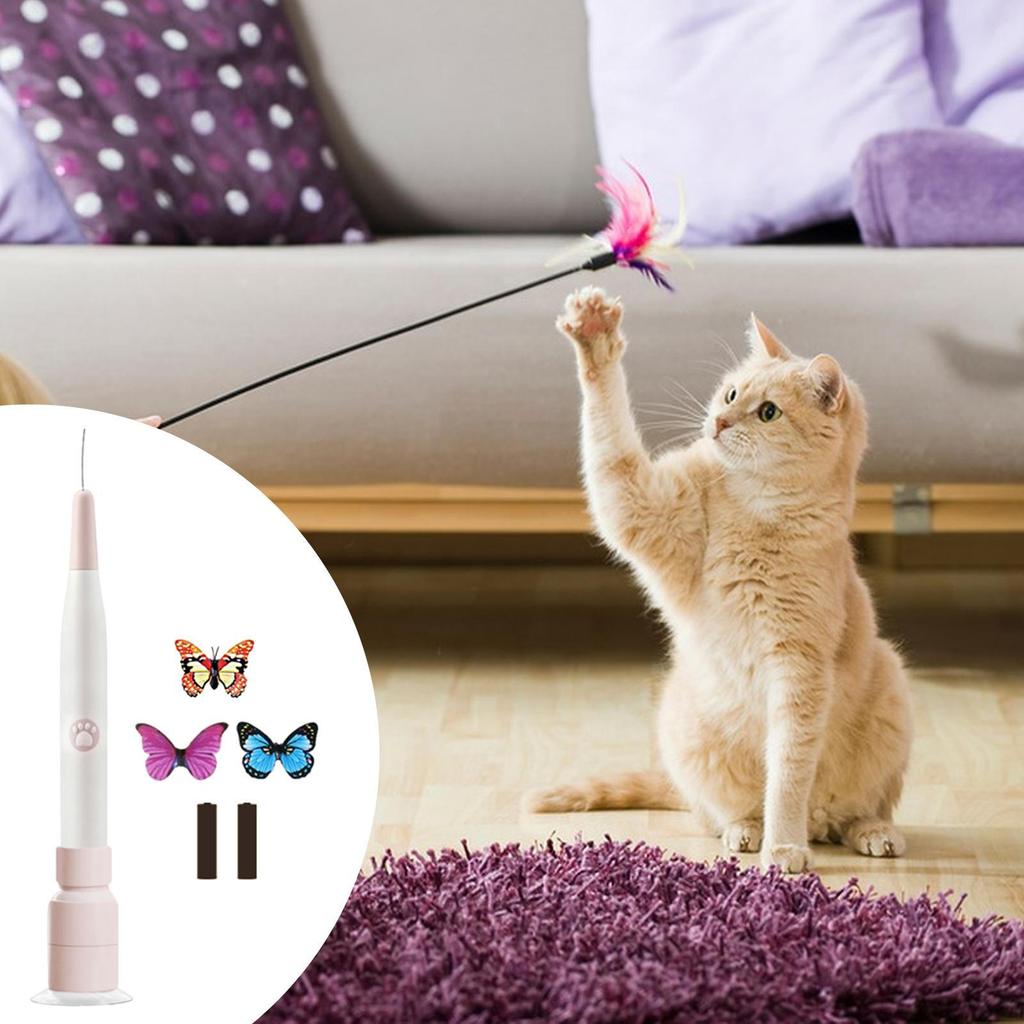 Cat Teaser Automatic Moving Game Play Rod for Exercise Indoor Cats