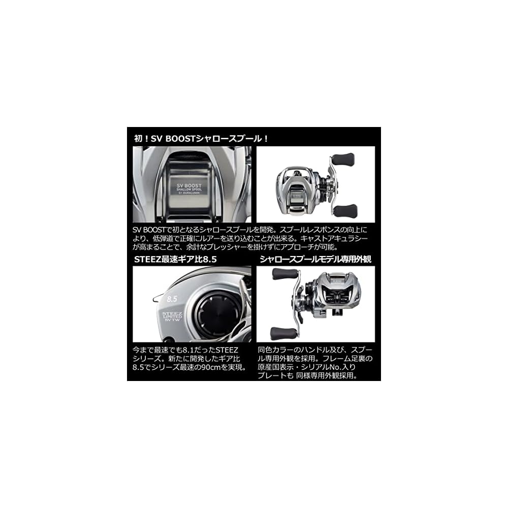 Daiwa (DAIWA) Bass Baitcasting Reel Steez Limited SV TW 1000S-XH