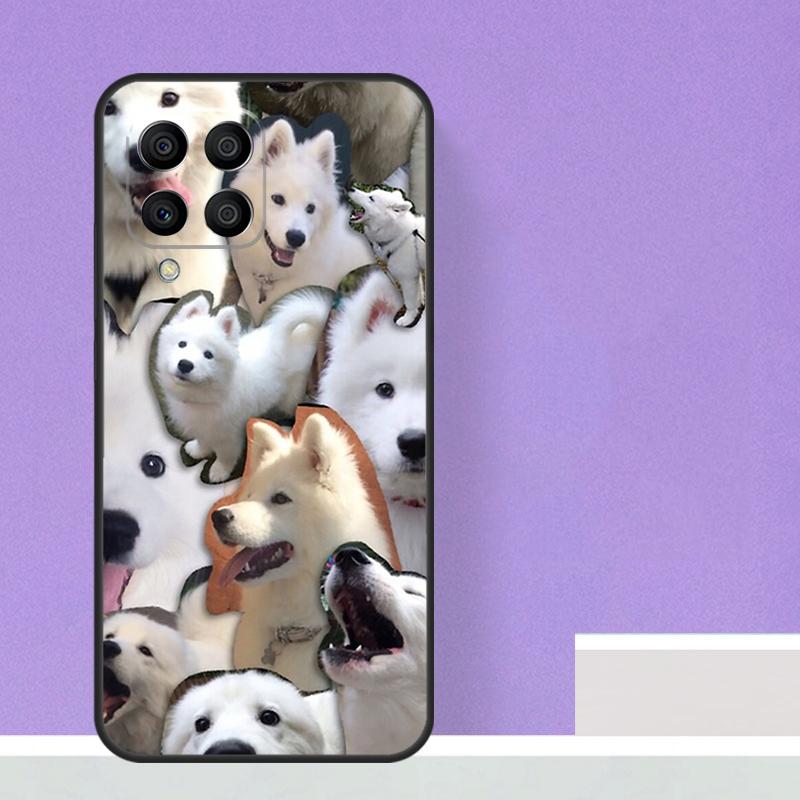 Щенок самоеда Чехол для Samsung Galaxy M12 M32 M52 M14 M34 M54 M21 M51 M31 M30s M20 M15 M55 M13 M33 M53