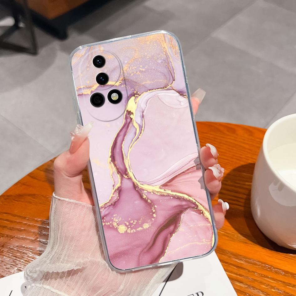 Мягкий силиконовый ТПУ для Huawei Pura 70 Nova 12 Y72 Honor X8b, задняя крышка, модные этикетки, чехол для телефона с фруктовым узором, прозрачный корпус с защитой от падения, для Huawei
