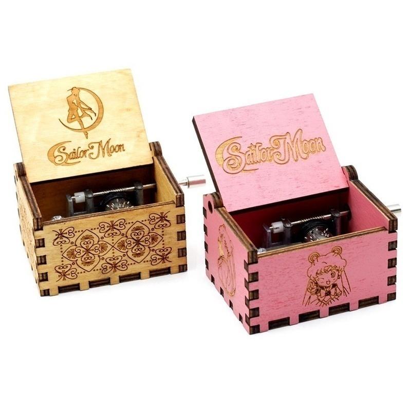 Сейлор Мун реквизит для косплея античная резная деревянная рукоятка музыкальная шкатулка аниме Рождественский подарок на день рождения