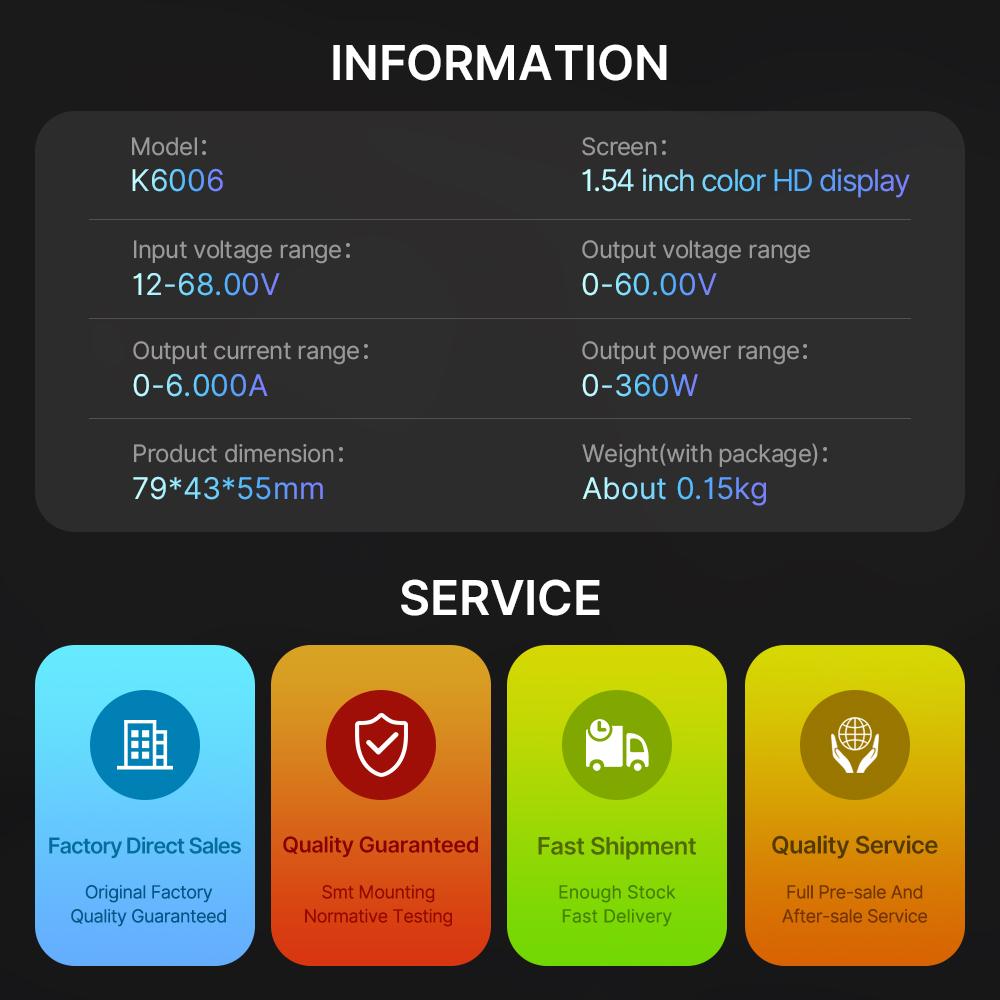 RK6006 DC Регулируемый источник питания 6A 60V DC в DC Понижающий преобразователь напряжения для обновления прошивки USB Стабилизированный понижающий преобразователь напряжения