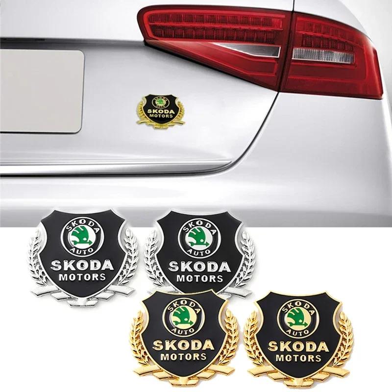 Car Decals Window Badge Sticker for Skoda Logo Fabia 2 Citigo Yeti Kodiaq Kamiq Superb 2 Rapid Octivia A5 A7 Karoq S Decoration EK6