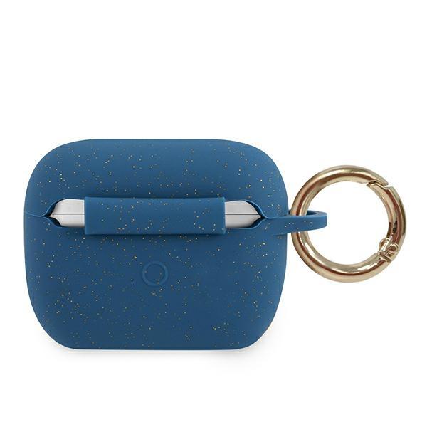 Etui do AirPods Pro Guess Silicone Glitter Niebieskie