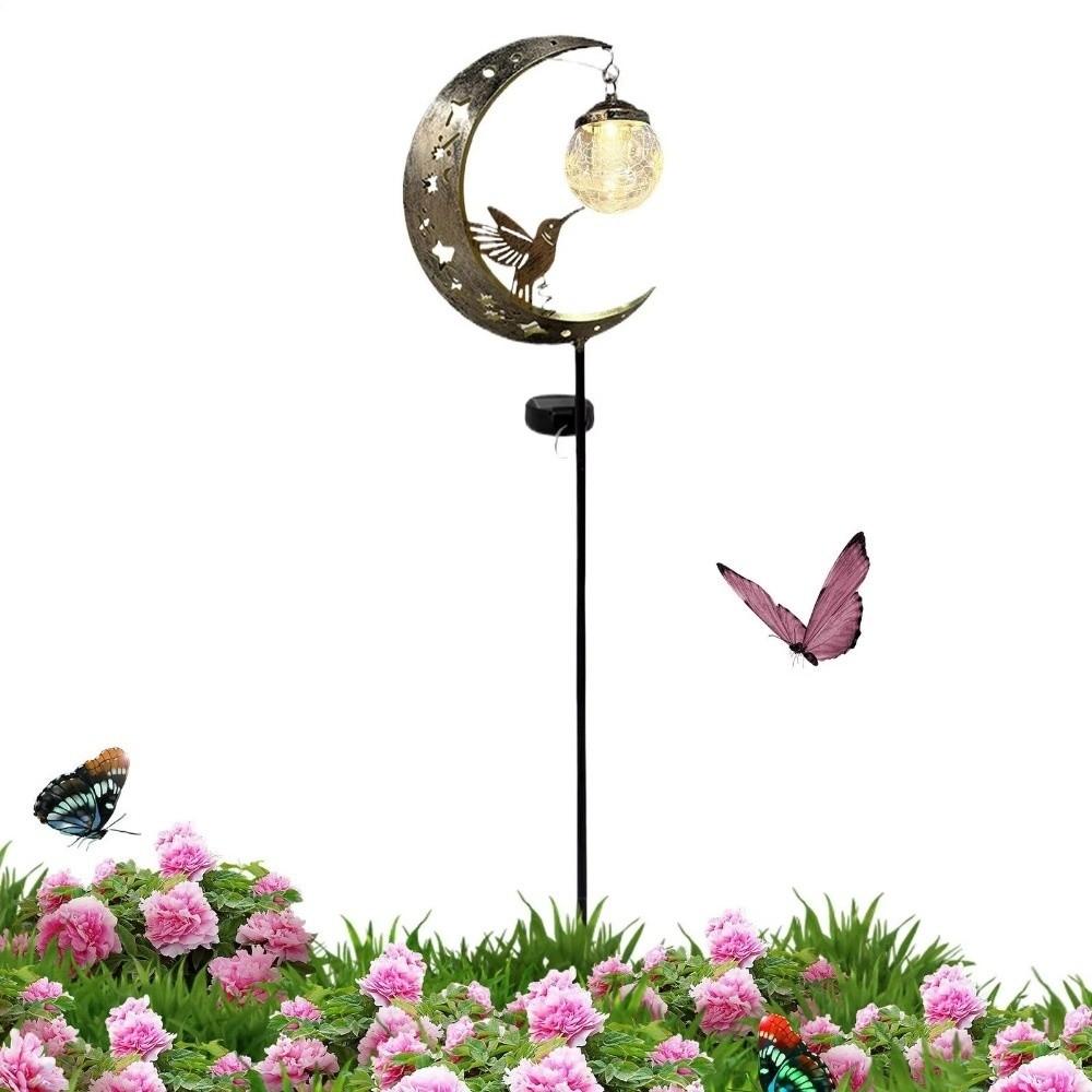Waterproof Hummingbird Moon Light Floor Insertion Lawn Lamp Solar Garden Stake Light Garden Yard