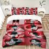 3Pcs Bts Aesthetic Bedding Set Soft Fabric Duvet Cover Pillowcases Home Christmas Xmas Halloween Gift 1 Duvet Cover 2 Pillowcase N1252