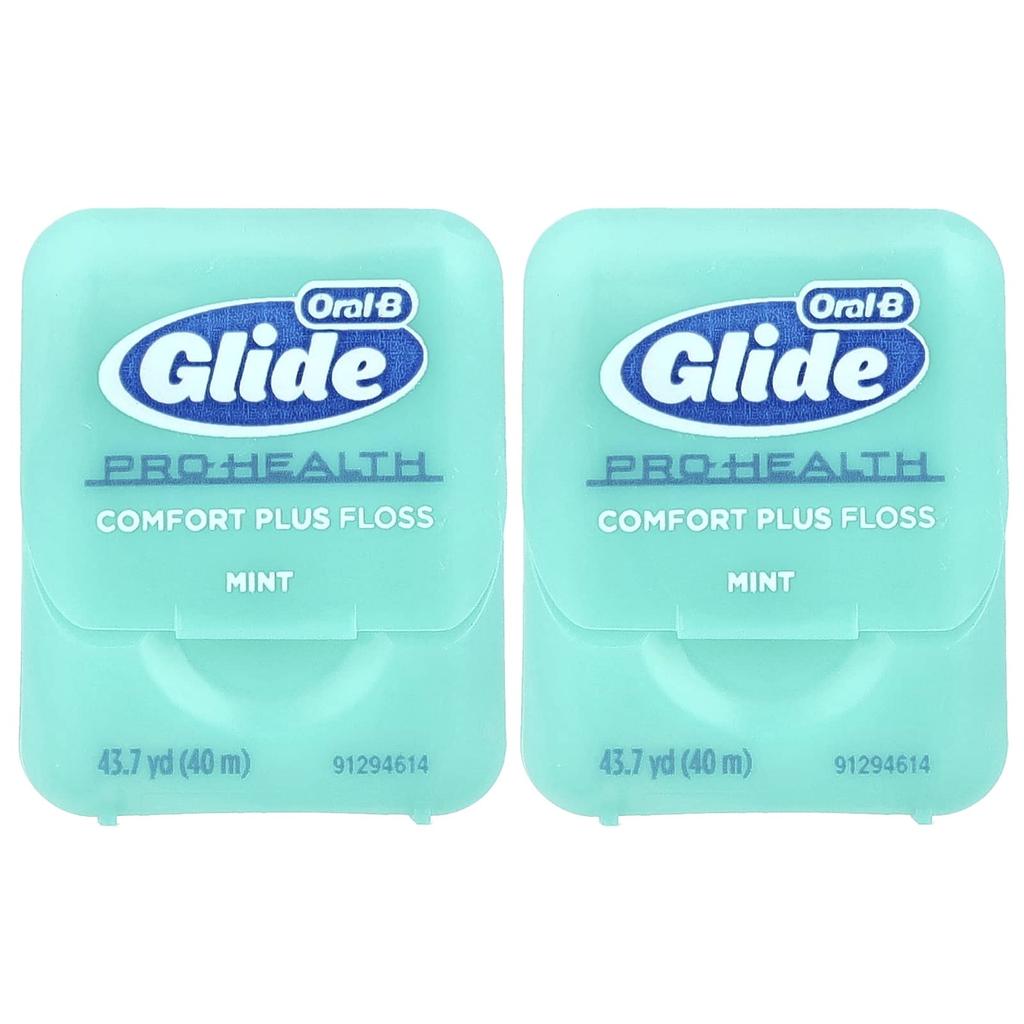 Oral-B Glide, Pro-Health, Comfort Plus Floss, Мята, 2 упаковки, 40 м (43.7 Ярда) Каждый