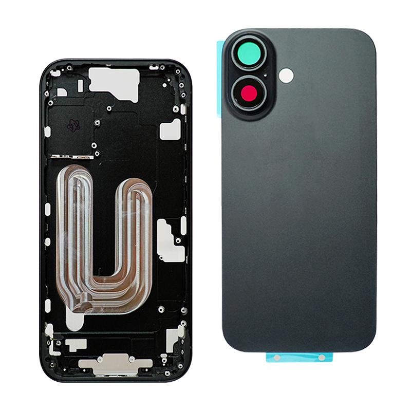 Back housing For iphone 16-16plus-16Pro Max Battery Back Cover Rear Door Middle Chassis Frame + SIM Tray Side Key Parts