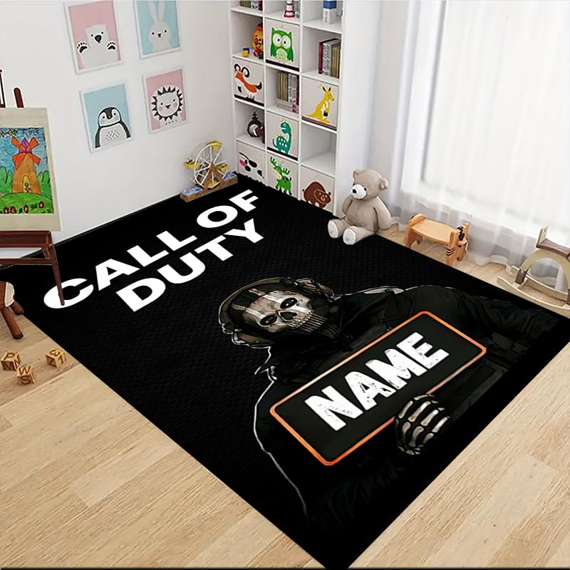 Custom Name "Shadow Warrior Emblem" Carpet Rug Customizable Soft Washable Anti-Slip Home Living Room Sofa Mats Personalized Rug. 0909155