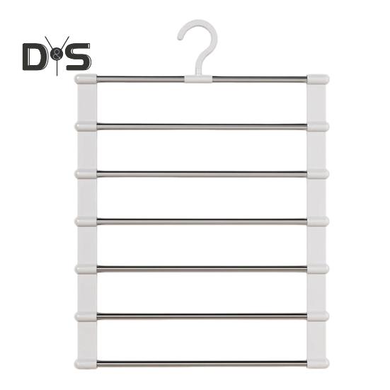 2/3Pcs Trouser Hangers with Rotatable Hooks Space-saving Foldable Design Multipurpose Skirts Scarves Storage Holders