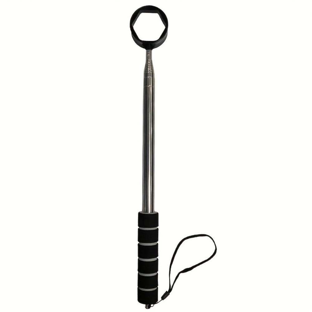 1 Piece Retractable Golf Ball Pick-Up Tool 9-Foot Stainless Steel Grabber Adjustable and Durable Golf Accessory for Golf Courses and Practice Ideal