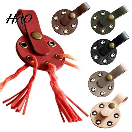 Yarn Splitter with 5 Holes Faux Leather Divider, Knitting Organizer, Portable Round Wool Separator, Crocheting Accessories Tool