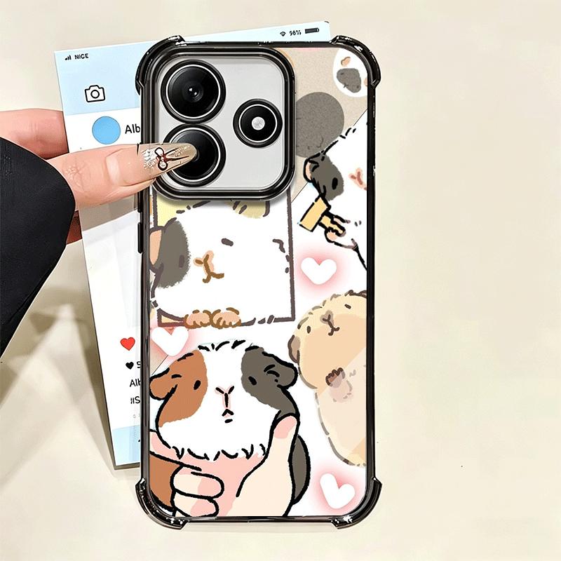 Мультяшный милый хомяк с покрытием Чехол для телефона Для Xiaomi Poco X5 X6 X7 X8 Pro Max F8 Ultra F7 M8 M7 M5S Redmi 15C 15 14C 13C 13 X3 12C